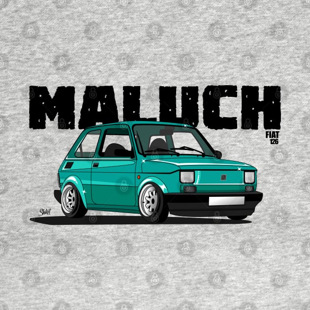 Fiat 126 Maluch Green by shketdesign